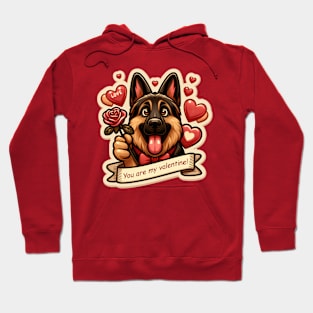 German Shepherd Valentine's day Hoodie